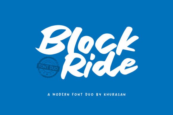 Block Ride Duo: The Script Handwritten Typeface for Campaign Creatives